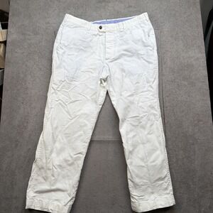 Sid Mashburn Pants Men's White Tailored Straight Leg Casual Trousers Size 36